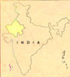 position Rajasthan / Inde