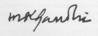 signature de Gandhi