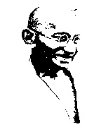 portrait de Gandhi